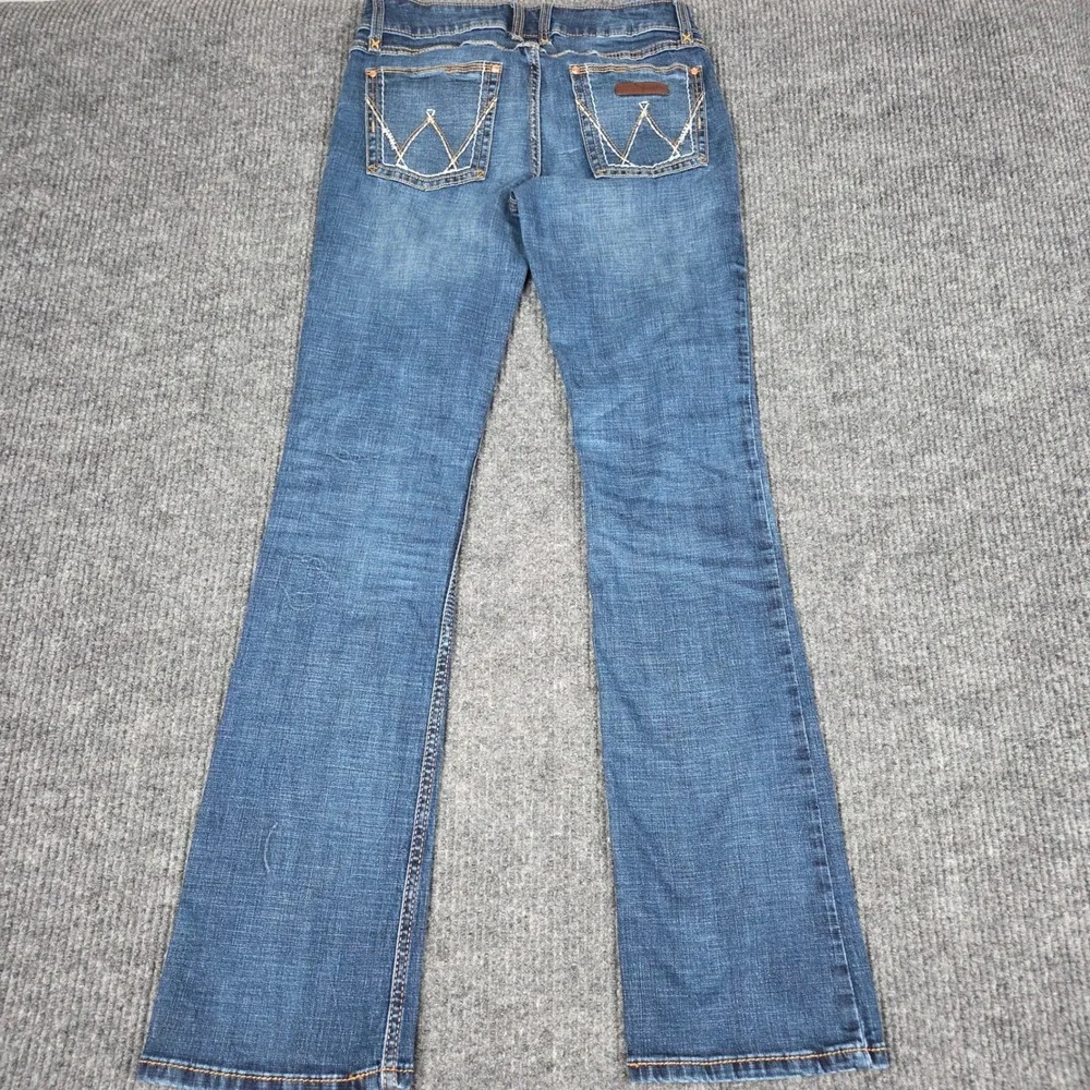 Wrangler Womens Medium Wash Bootcut Jeans Mid Rise Stretch 1009MWZMS 9x36